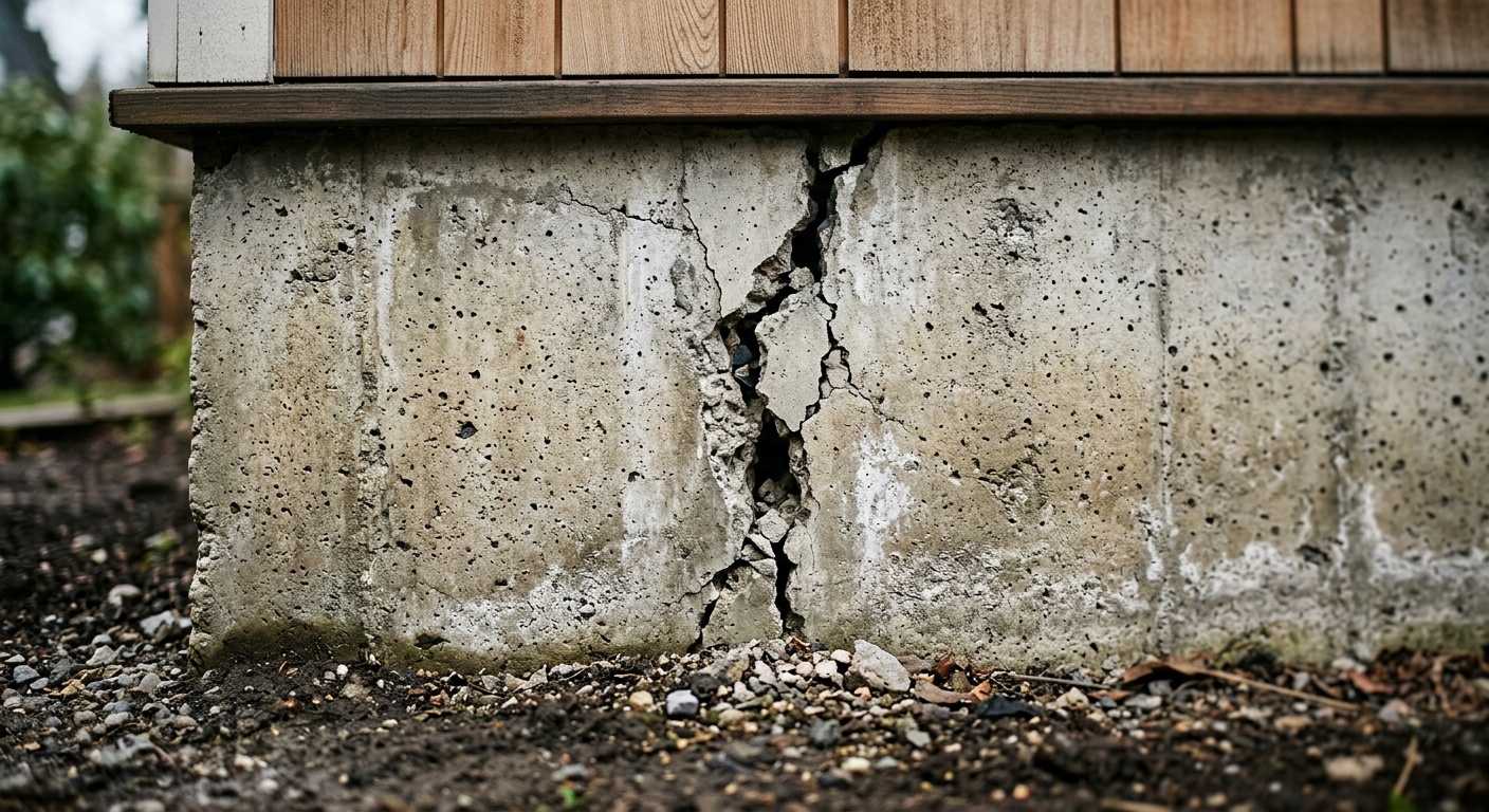 Cracked foundation drought